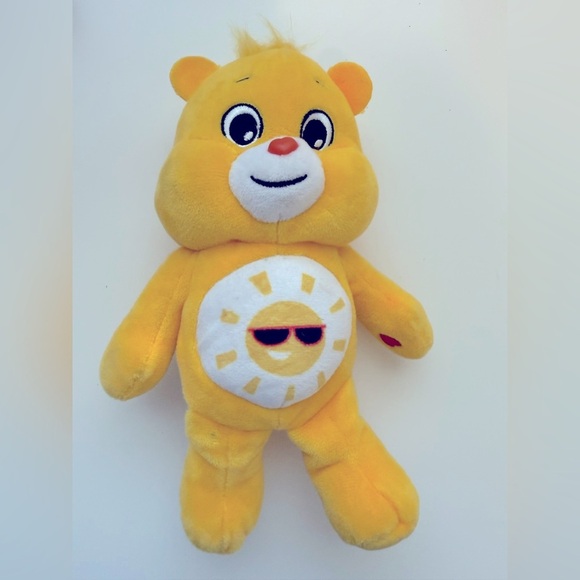 10” Colorful Care Bear Plush Bear Set - Purple, Green, Pink, Yellow - Picture 12 of 13